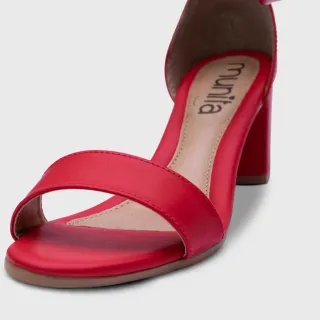 Barata Confortável Sandália Casual Feminina Médio Salto Tendência Básico Munita-50.11 - Nude