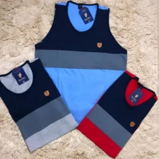 Preço de Fábrica - Camiseta Regata Masculina em Algodão Penteado Diversas Cores - Laranja