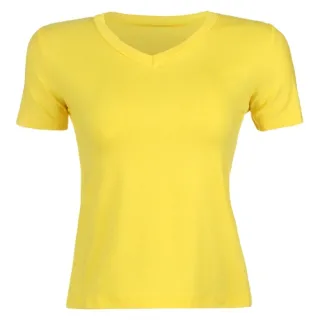 Manga Curta Blusa Feminina Gola V - Vinho