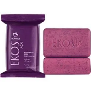 1 unidade de Sabonete em barra Ekos puro vegetal, 100 g - Açaí cremoso