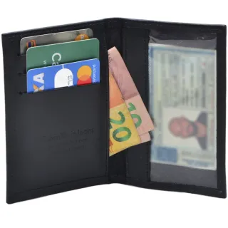 Super Luxo Couro Legítimo Porta Rg, Cnh e Cédulas - Carteira Masculina - Preta