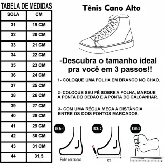 Promoção Tênis Caveiras Star Cano Alto - Estampado