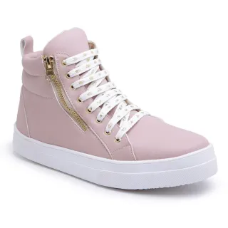 Tênis Rosa Cano Longo Botinha de Crossfit Feminino Sneaker - 38