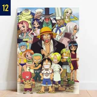 Placa Decorativa Mosaico Anime One Piece Desenho Modular Vintage Infantil - 02