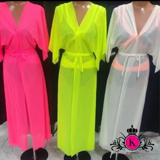 Cardigan Verão - Kimono de Praia - Kimono - Preto