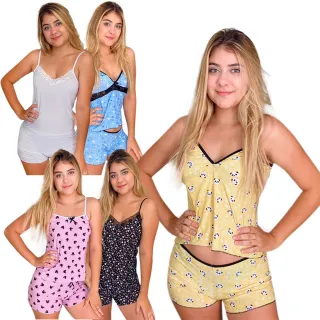 Promoção Conjunto Baby Short Doll Liganete Diversas Estampas - Escolha o Tamanho - M