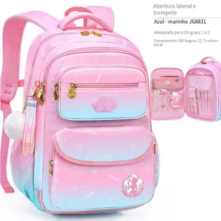 Mochila Ultra Leve Infantil para Meninas - Gradiente Escolar - Mochila do jardim de infância