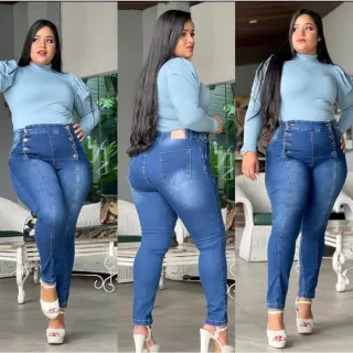 Calça Plus Size Lycra Jeans do 46 ao 56 - Claro