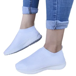 Promoção Tênis Confortável Leve Meia Feminino - Dia a Dia, Trabalhar, Correr - Rose