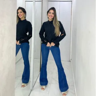 Botões em destaque na camisa manga longa - Verde Militar