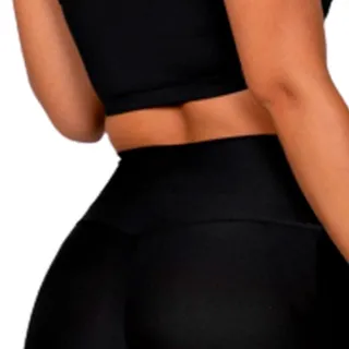 Top com Zíper e Bojo Removível + Conjunto Calça Legging Cintura Alta para Academia - Azul Marinho