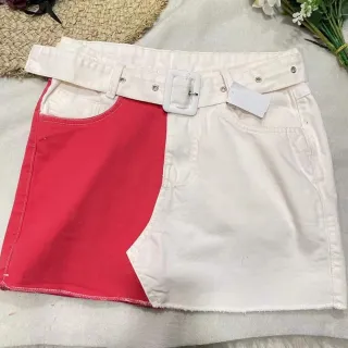 Cinto Patchwork Colorido para Saia Jeans - Compre Online na Raryel - Laranja