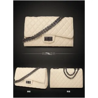 Bolsa de Ombro Lingge Kong com Corrente de Couro - Zara - Preto (Corrente Preta)