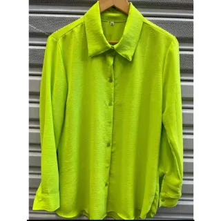 Moda Feminina - Camisa Social Manga Longa em Tecido Duna - Azul Royal