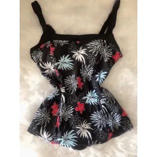 Saia regata estampada plus size, maiô feminino G1-G3