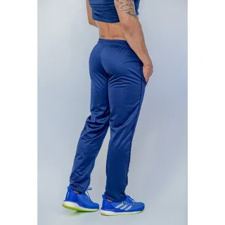 Poliéster Flanelado Calça Masculina Academia Zíper + Bolso Interno Adis 1Bolso - Azul