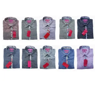 Blusa Camisete Listrada Feminina Manga Longa - Duda Moda Casual - LISTRADA CINZA + BRANCO