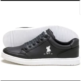 Envio Ja! Tenis Polo Plus Masculino Original 33 ao 46 - Sapatenis - Preto