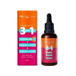 Max Love Sérum Facial 3 em 1 - Tratamento Completo - Único