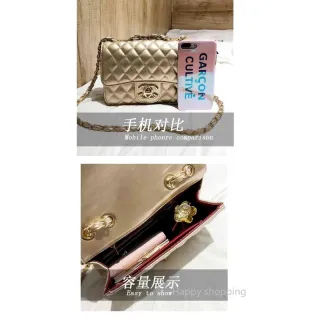 Soft Leather Diamond Chain Bag - Fashion Shoulder Bag for Women - Preto