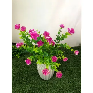 Buque de Flores Artificiais para Decoração - 21 Florzinhas MT-1111-3 - Roxo kit com 2