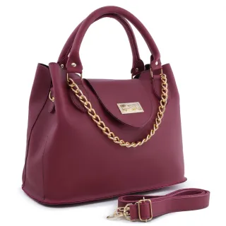 Willibags - Bolsa Feminina Tiracolo e de Mão com Detalhe em Corrente - Pink
