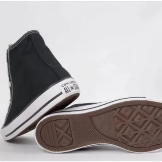 Converse All Star Botinha Cano Alto - Tênis Bota Masculino e Feminino - Preto com listra preta