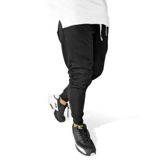 Moda Premium: Calça Jogger Swag Oversized Preta - Calça Branca faixa P/V