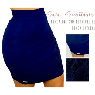 Renda Secretária Midi Saia Bengaline - ESTILO Feminino