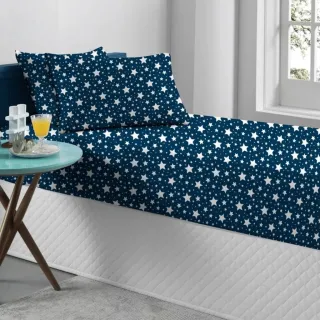 Lençol Infantil Solteiro em Malha com Elástico - Jogo de Cama Antialérgico - Algodão - Super Game