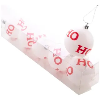 Árvore Natalina Kit 6 Bolas Enfeite Casa Família - Vermelho