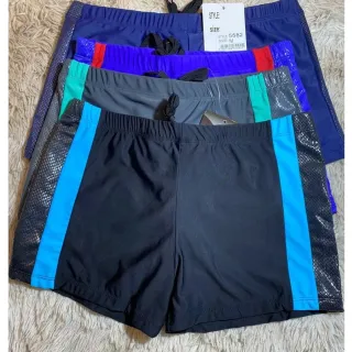Short de praia masculino/Sunga masculina - PRETO COM LISTRA BRANCA