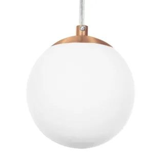 Novo Lustre Triplo Pendente Orby Bolinha Cobre - Único