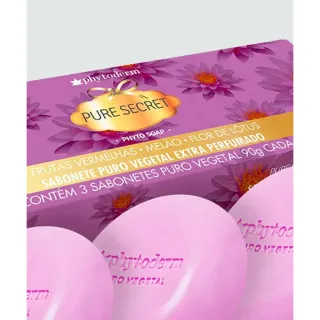 Phytoderm Sabonete Vegetal Intense Love C/3 Barras 90g - Único