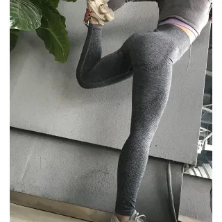 Legging Esportiva Feminina Alta Elástica Sem Costura - Raryel - Cinza Escuro