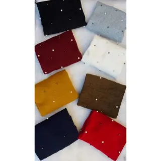 Blusas femininas com pedrinhas, manga longa e comprida - Vermelho