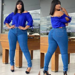 Calça Plus Size Lycra Jeans do 46 ao 56 - Claro