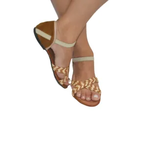Rasteira Feminina em Ráfia - Sandália de Verão - Preto