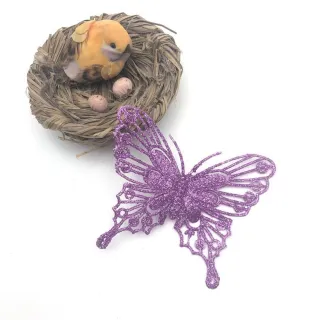 Enfeites de Natal Borboleta Glitter Oco - Conjunto com 10 peças - #1 （10Pcs）