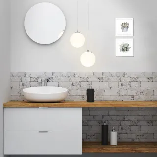Novo Lustre Triplo Pendente Orby Bolinha Cobre - Único