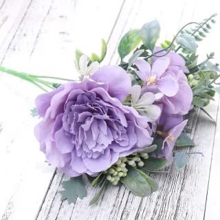 Decoração Vintage Flores Hortênsia Peônia Segurando Casamento Casa Jardim - Pink