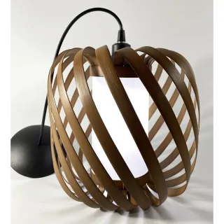 Pendente Lustre Utron Junco Apple Copo 26cm - Cores - palha