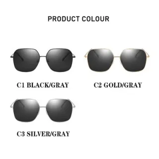Retro Masculinos Óculos de Sol - C3 SILVER/GRAY