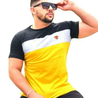 Camisa Listrada Masculina em Algodão com Elastano Fio 30.1 - CORES SORTIDAS modelo ANDARES