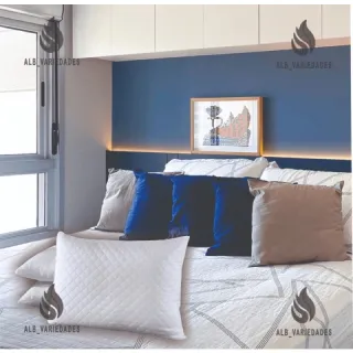 Travesseiros Antialérgicos Altos Macios - Kit com 2 unidades - Único