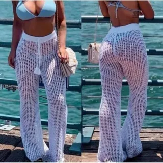 Calça de Praia em tricot - Saida de praia