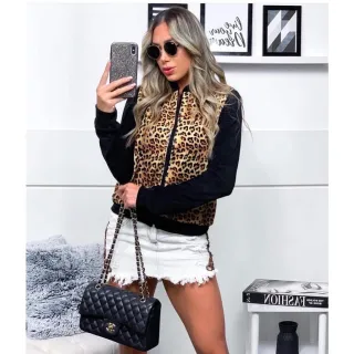 Estilosa Jaquetinha Bomber Feminina Blogueira - Preto