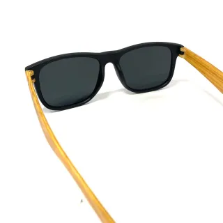 Óculos Personalizado Bambu Maderado Masculino Feminino Sol Justin - Preto