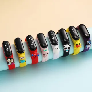 Relógio Eletrônico Infantil Resistente à Água com LED e Desenho