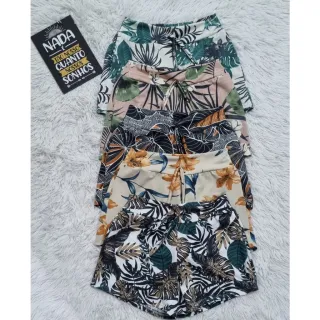 Kit com Shorts Feminino Estampado em Malha para o Dia a Dia - G